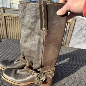 BED STÜ leather and suede boots